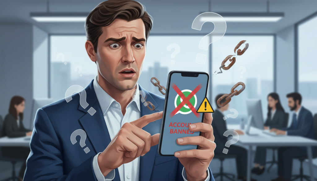 Processo de banimento no WhatsApp Processo de banimento no WhatsApp