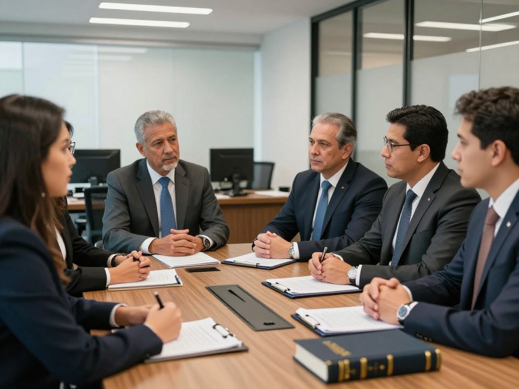equipe de advogados criminalistas experientes em reunião estratégica equipe de advogados criminalistas experientes em reunião estratégica