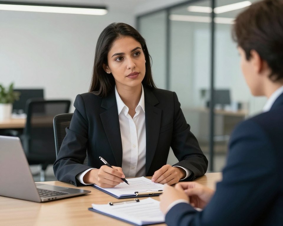 Advogado especialista em dívidas bancárias e superendividamento em reunião com cliente apresentando estratégias de defesa Advogado especialista em dívidas bancárias e superendividamento em reunião com cliente apresentando estratégias de defesa