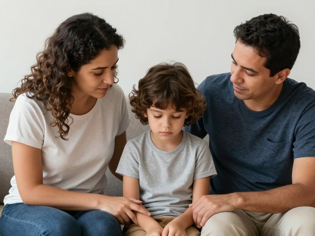 família com criança representando guarda compartilhada após divórcio família com criança representando guarda compartilhada após divórcio