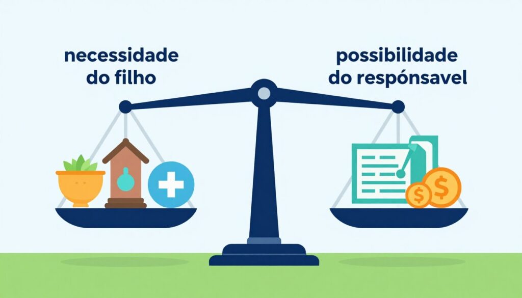 ilustração do binômio necessidade e possibilidade no cálculo de pensão alimentícia ilustração do binômio necessidade e possibilidade no cálculo de pensão alimentícia