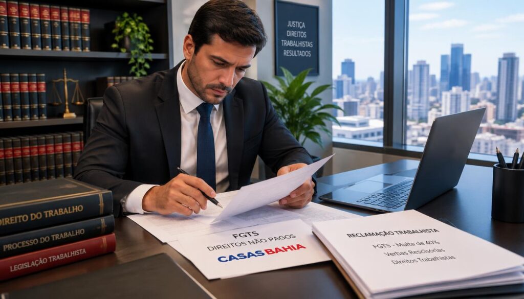 advogado FGTS não pago Casas Bahia