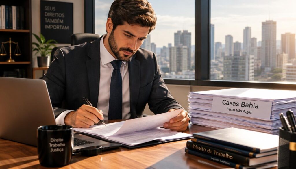 advogado férias não pagas Casas Bahia